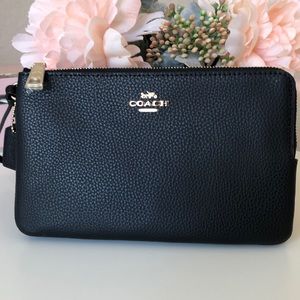 Coach black wristlet/wallet